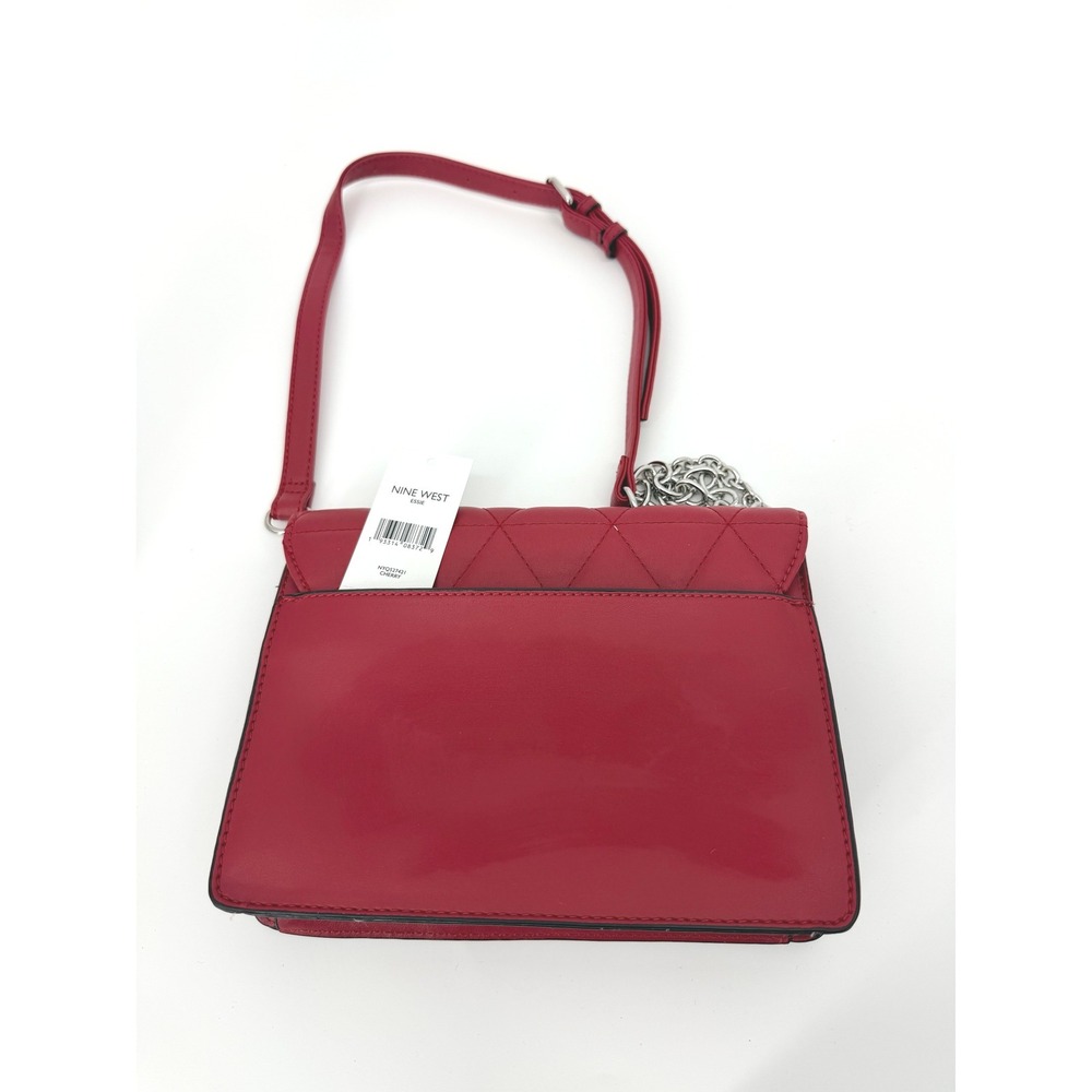 Nine West Essie Cherry Red Quilted Shoulder Bag *FLAWED* - Picture 6 of 7